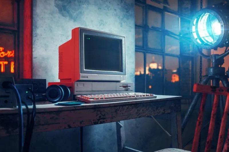 Vecchio computer da ufficio